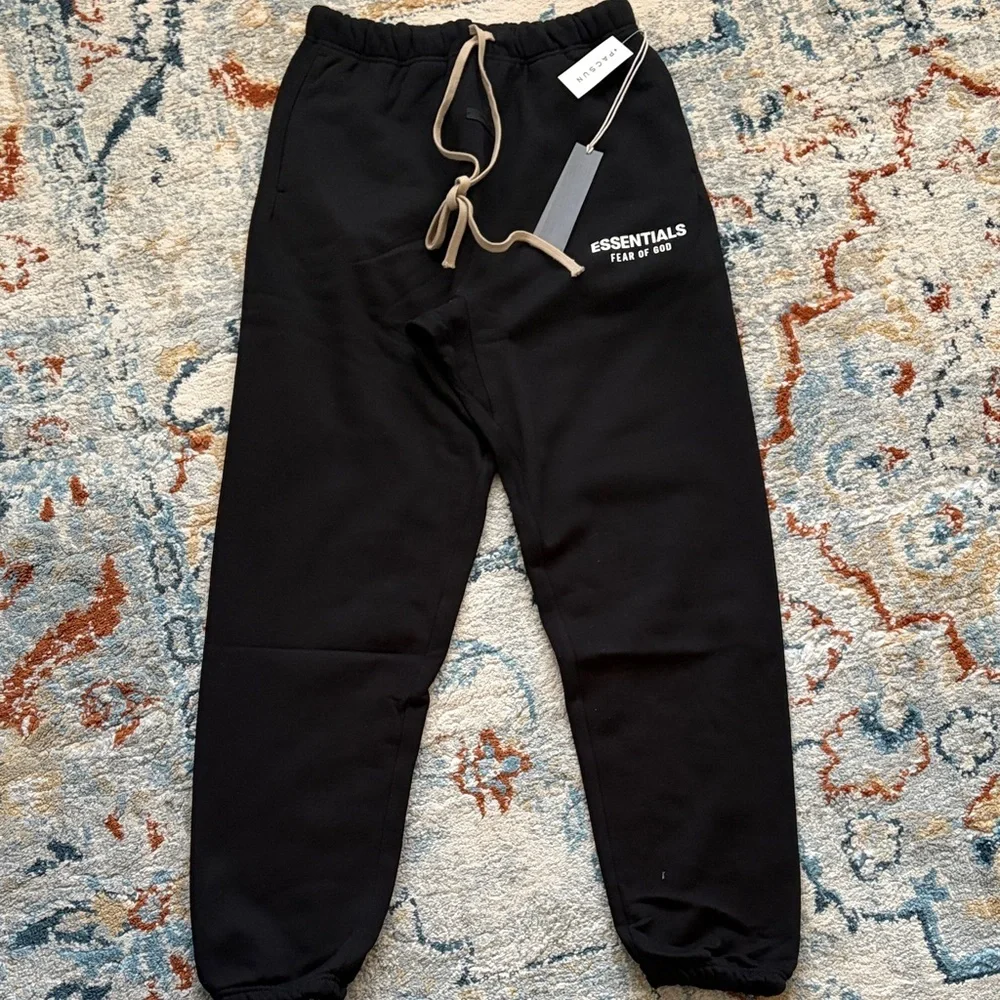 Essentials Fear of god Sweatpants black Drawstring size S